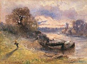 Paesaggio Al Tramonto, Eugenio Gignous